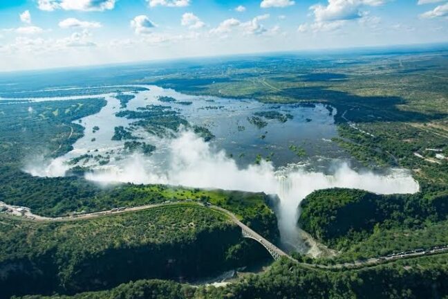 Victoria Falls airial view